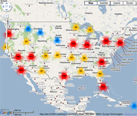 Thumbnail of the DAP member map.